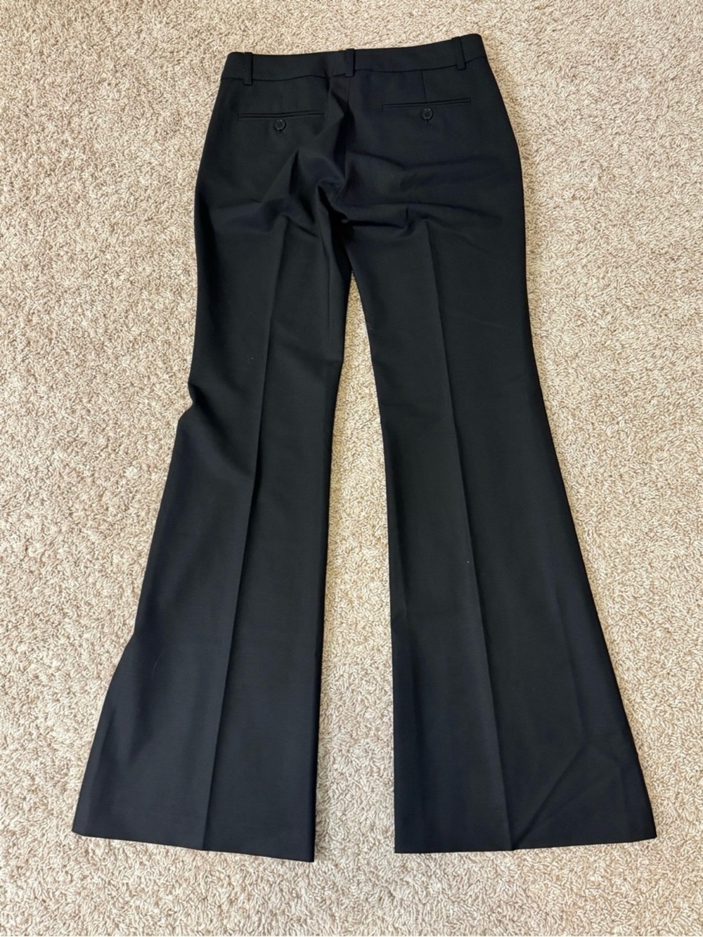 Theory Womens Low-Rise Flared Wool Stretch Charcoal Trouser Dress Pants Size 2 - Picture 6 of 13